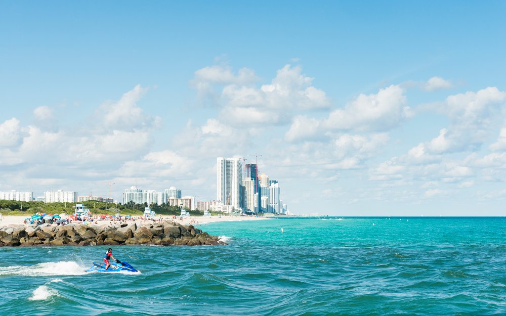 Jet Ski in acqua su South Beach