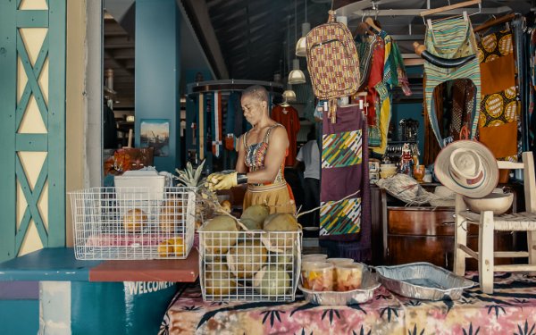 市场上的手工制品 Little Haiti